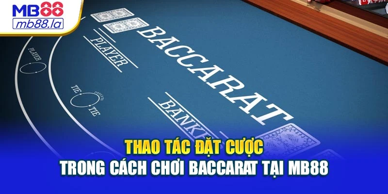 Thao tác đặt cược trong cách chơi Baccarat tại MB88